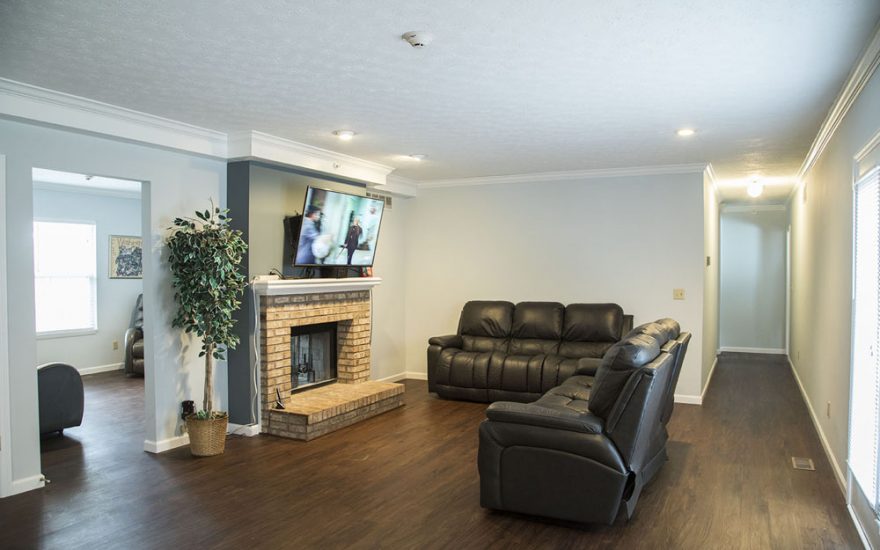 Living room of a house with TV